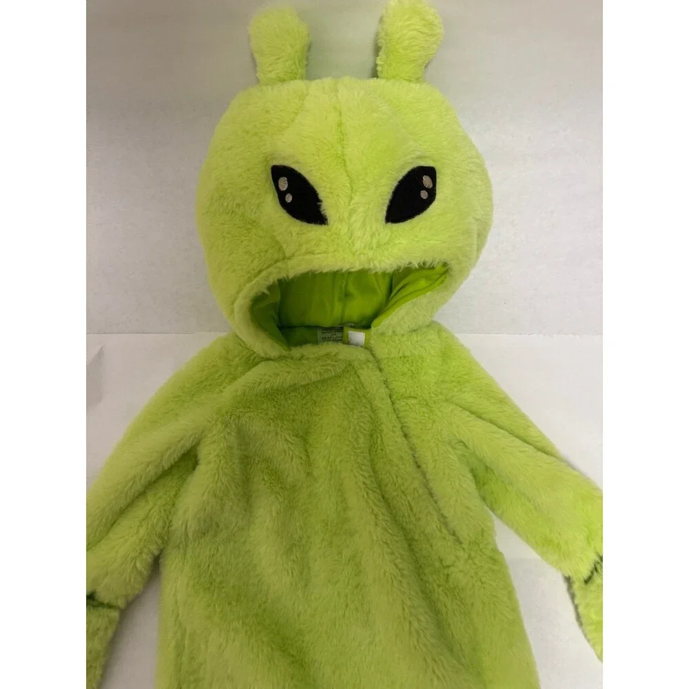 Pottery Barn Kids Green Alien Baby Hooded Halloween Costume 6-12 Months